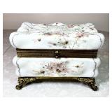 Antique Wavecrest hand painted dresser box