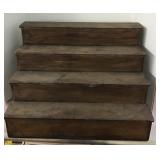 Stairstep store display with drawers