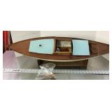 Vintage motorized wood boat