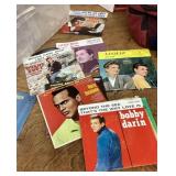 Collection of 45s from the 1950s w/picture sleeves