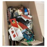Box of Plasticville buildings and parts