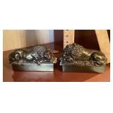 Sleeping lion bookends