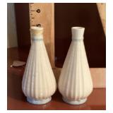 Pair of Belleek bud vases