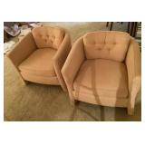 Pair of upholstered arm chairs
