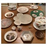 Porcelain plates, serving dishes, etc.