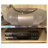 VCR and radio/CD player