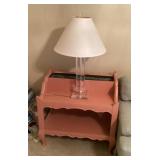 End table/planter with lamp