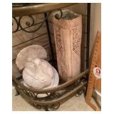 Ceramic turkey tureen and 18" vase