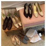 Ladies shoes and clutch purses