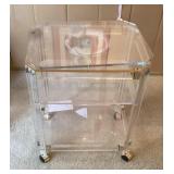 Lucite TV swivel stand