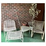 Outdoor furniture cleanup on porch