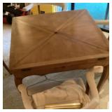 Fold out drop leaf dining/card table & 4 chairs