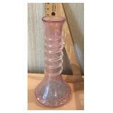 Art glass vase with florist marbles