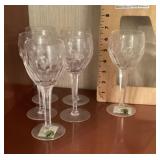6 Waterford glasses