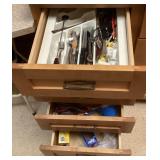 Gadgets and etc. in 4 kitchen drawers