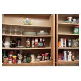 Contents of upper kitchen cabinets