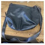 Black leather purse