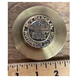 Commemorative Apex Oil brass paperweight