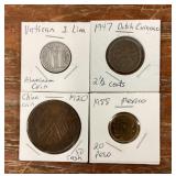 4 foreign coins