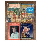 4 vintage magazines and books