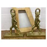Virginia Metalcrafters brass soldier bookends