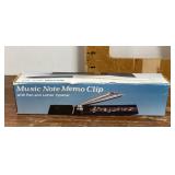Music Note memo clip, pen, letter opener