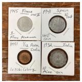 4 foreign coins