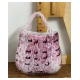 Art glass purse vase