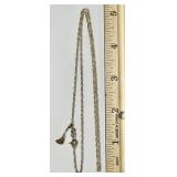 18k .750 gold adjustable chain necklace