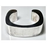 Chunky sterling silver cuff bracelet