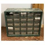 Plastic parts cabinet plus contents