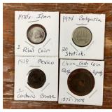 4 foreign coins