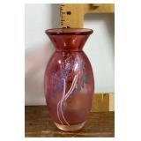 Signed art glass vase
