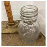 Plochman fat man glass mustard jar