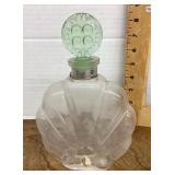 Raffy perfume bottle with green stopper