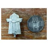 Repro Social Welfare medal and 1936 rally pin