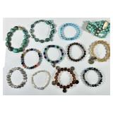 12 gemstone bracelets