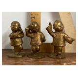 3 metal Japanese figures