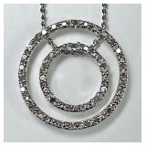 Sterling silver circle necklace w/magnetic clasp