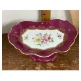 Hand painted porcelain compote