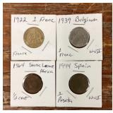 4 foreign coins