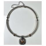 David Yurman sterling 14k gold collar necklace