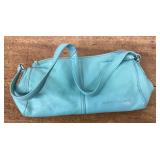 Blue leather Stone Mountain purse