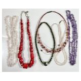 6 gemstone necklaces