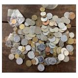 Group of foreign coins