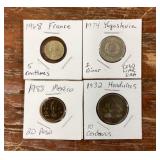 4 foreign coins