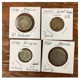 4 foreign coins