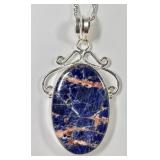 Sterling silver sodalite necklace