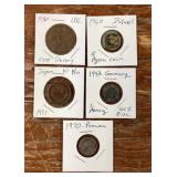 5 foreign coins