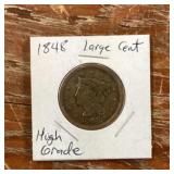 1848 large cent